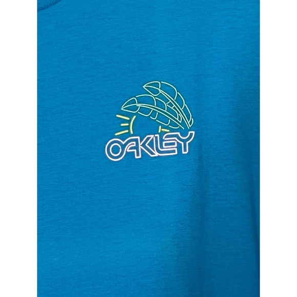 Oakley Sunrise B1B Tee T Shirt Men's Size L Bright Blue Short Sleeve Crew Neck - Picture 6 of 9